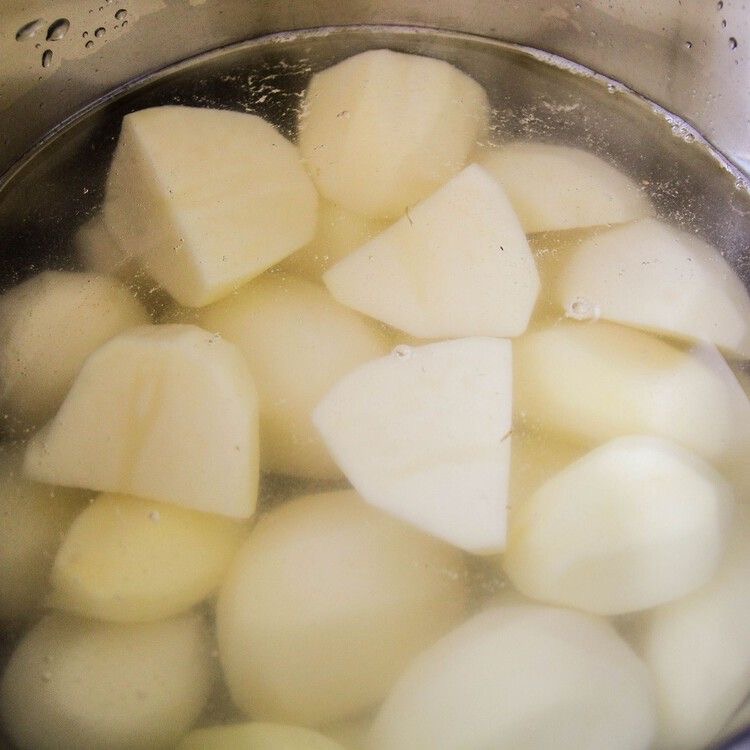 Potatoes in water