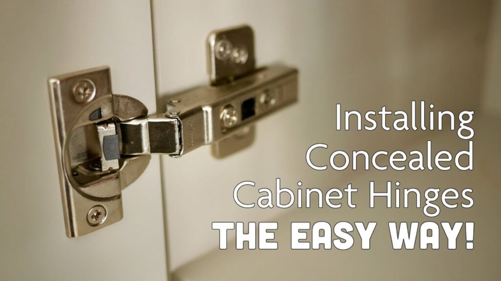 Poster on the installation of concealed cabinet door hinges