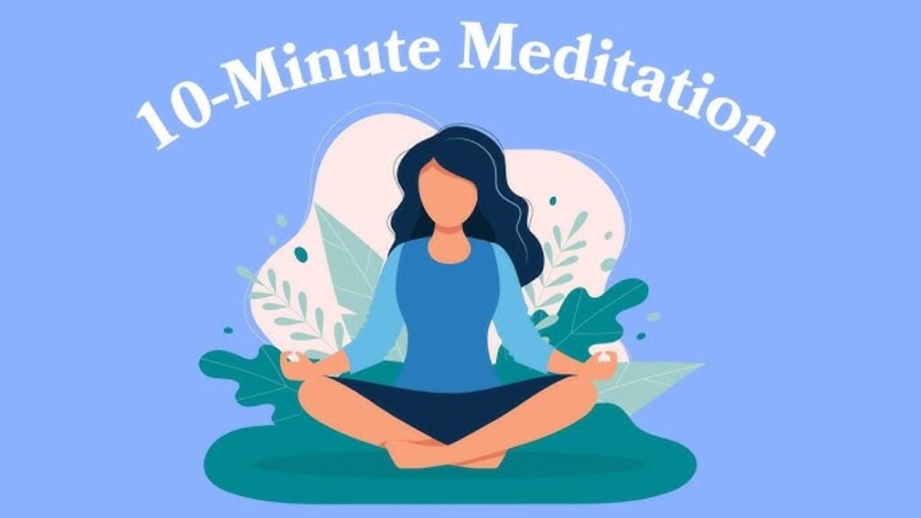 Clipart of a woman meditating