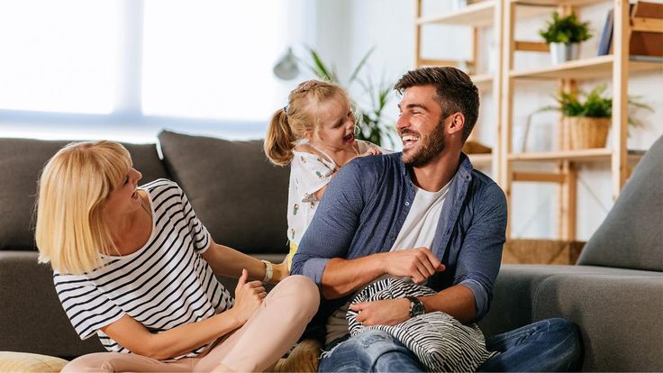 Parents and child having quality time