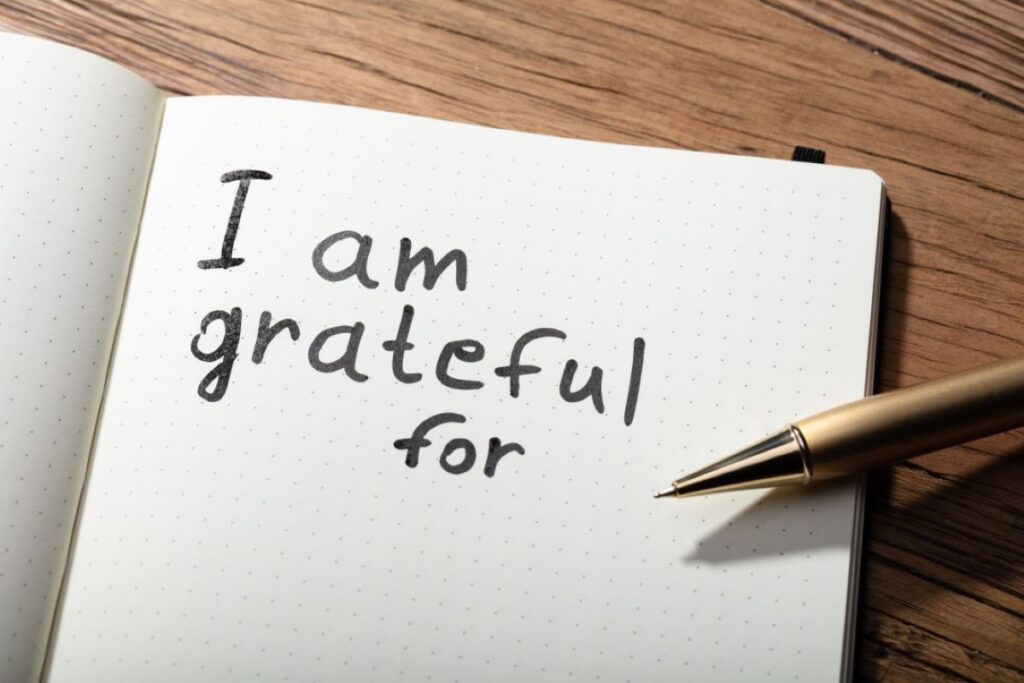 Practicing gratitude through journaling