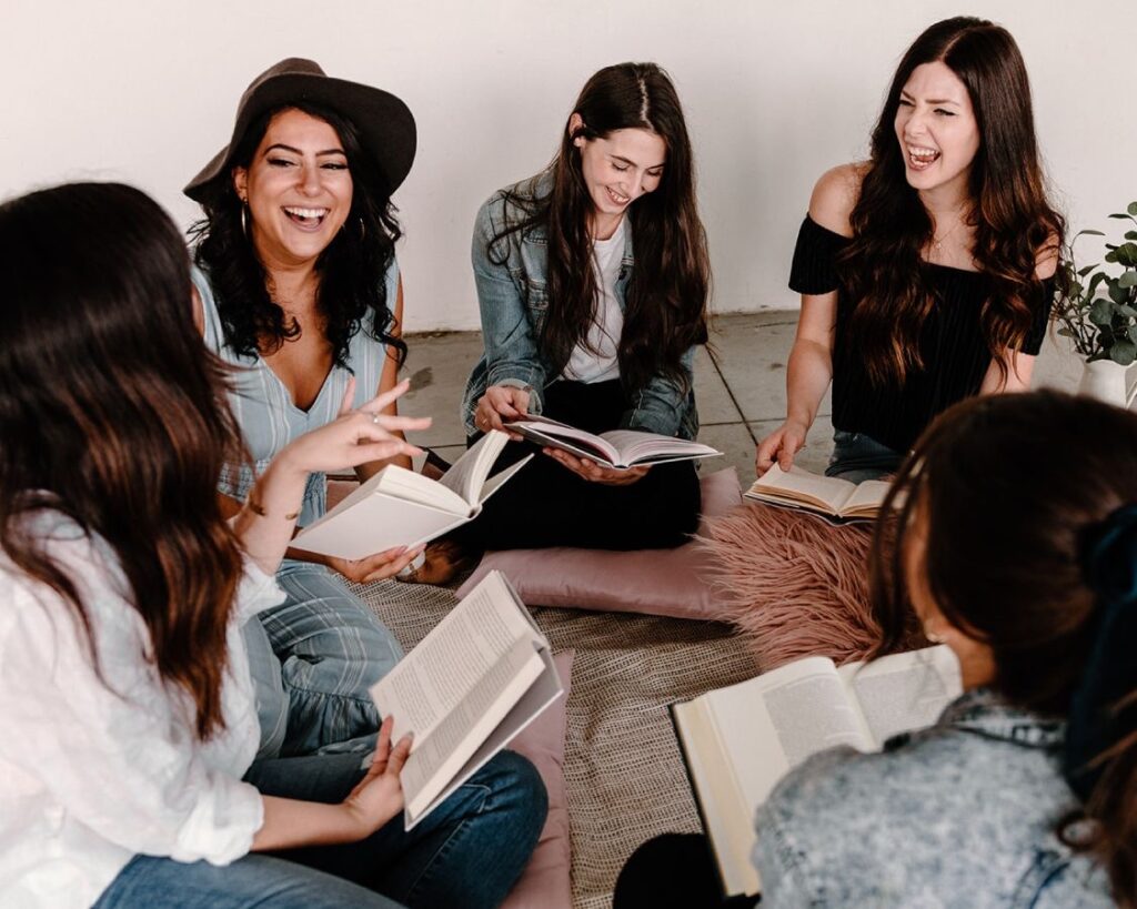 Ladies laughing