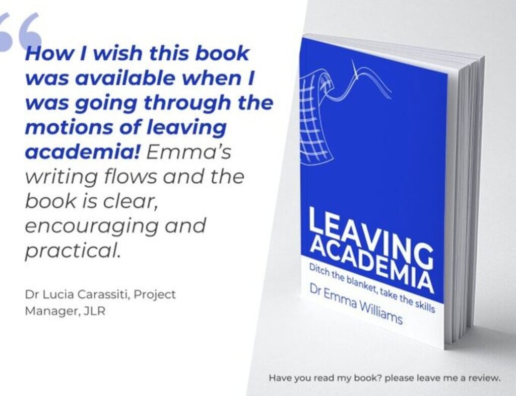 Cover design of Williams’ Leaving Academia