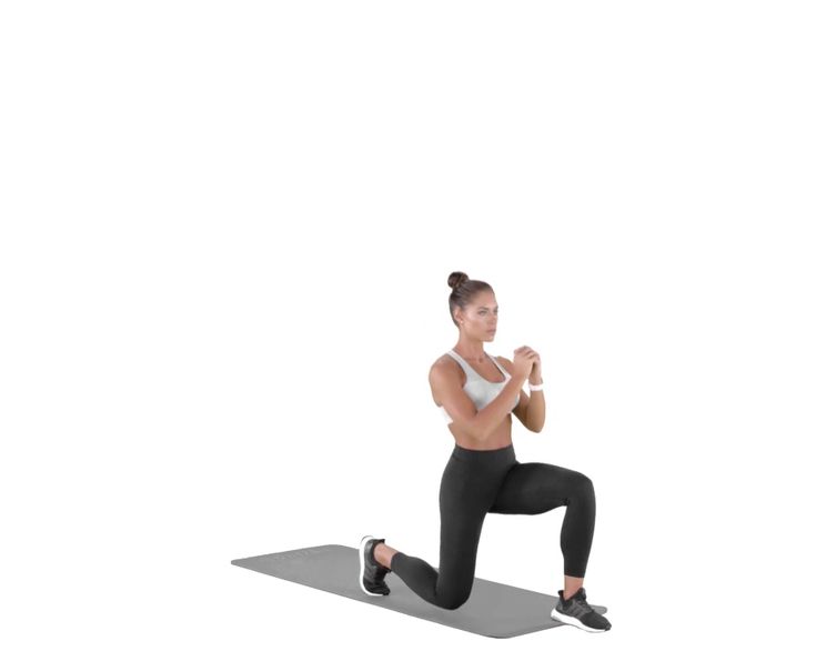 Woman On Lunges with a Twist