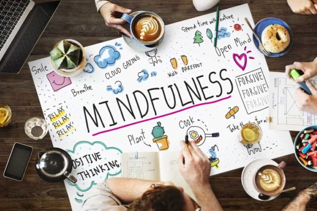 A work board about mindfulness