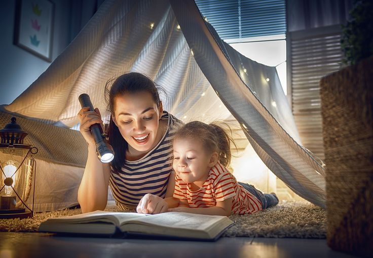 Mother and Child Reading Bedtime Story