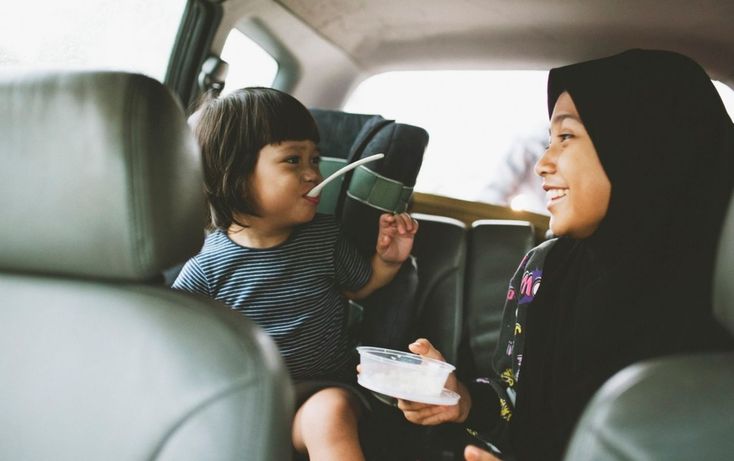 Baby Eating on a Trip