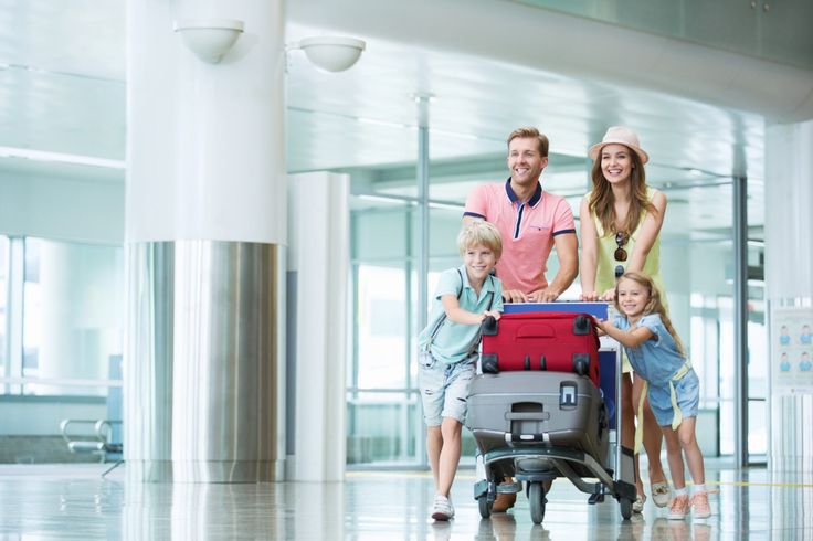 Family at the airport