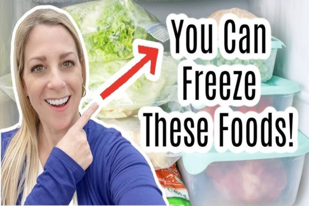 Poster about foods that can be frozen