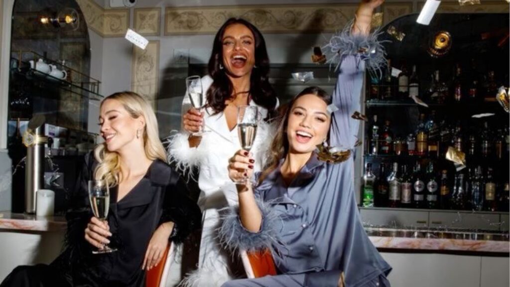 Women at a New Year Pajama Party