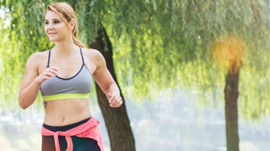 Woman taking a morning run