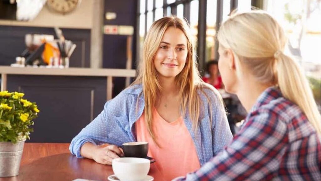 Women having a chat