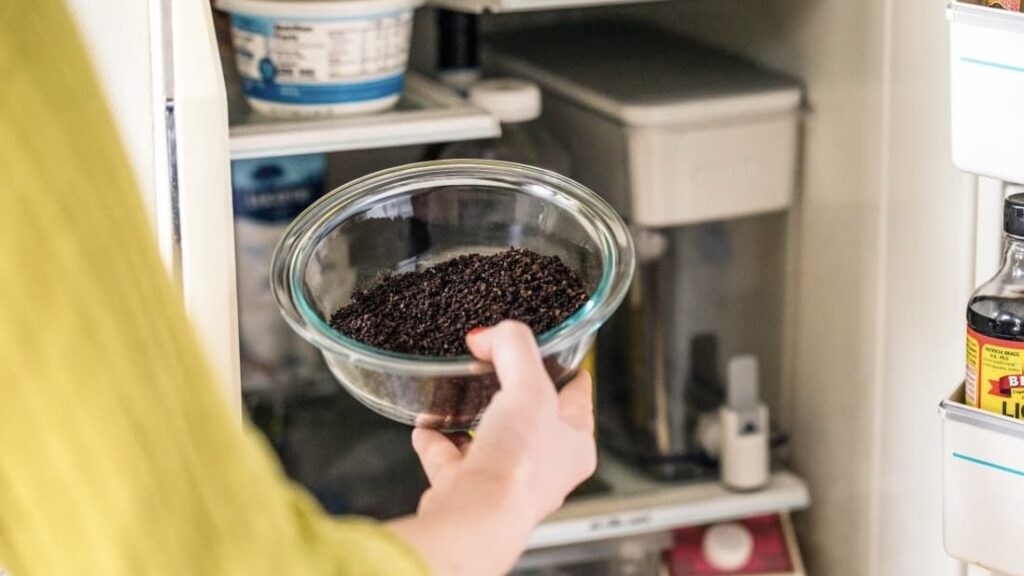 Coffee Grounds to Deodorize Your Fridge