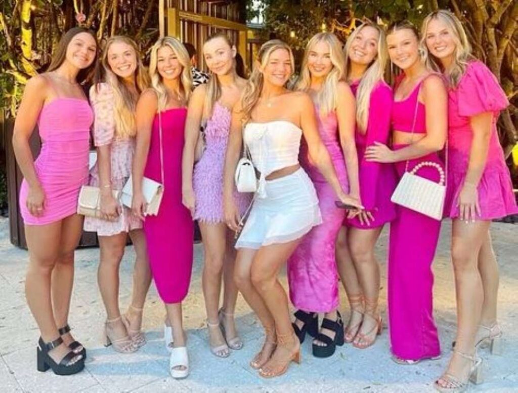 All-pink bachelorette party inspo in Miami