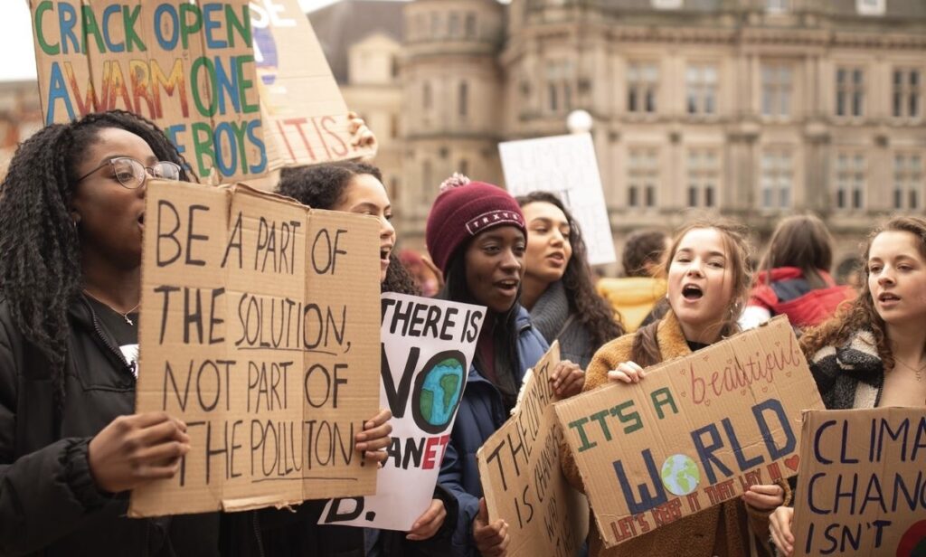 Climate change protest