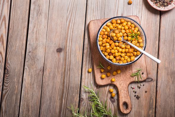 A Bowl of Roasted Chickpeas