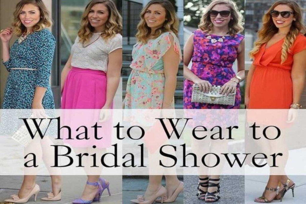 Different outfit ideas for a bridal shower guest