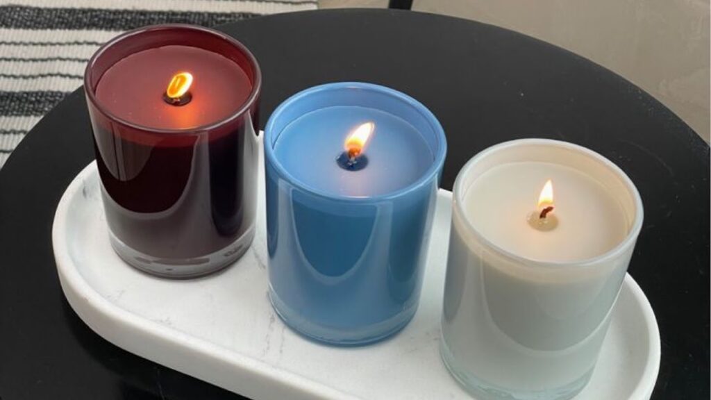 Colorful Candles Burning