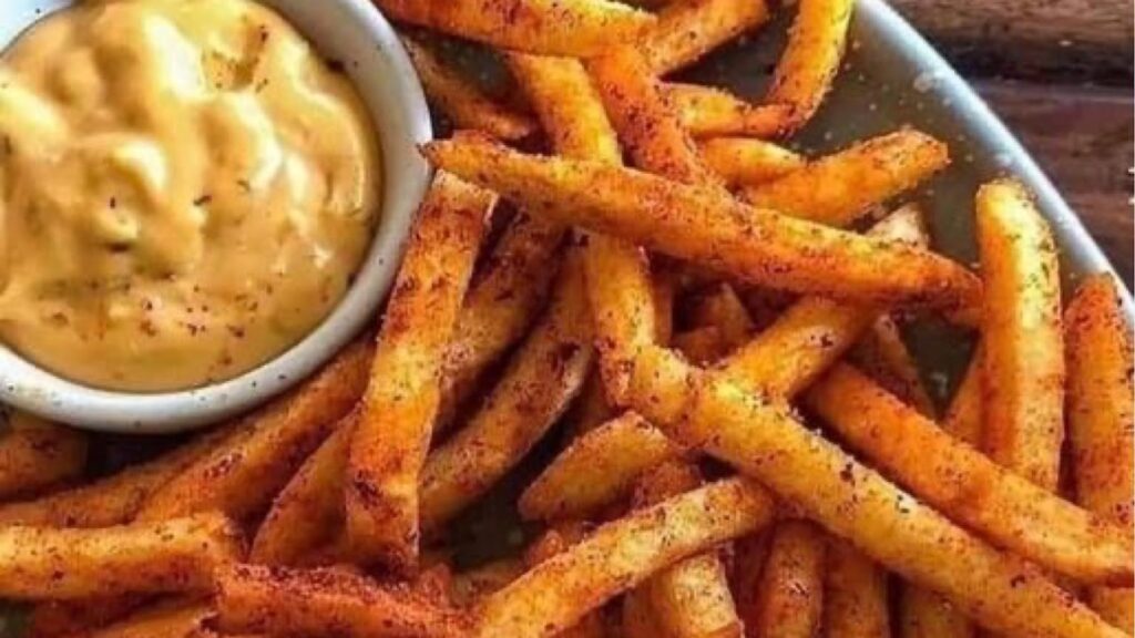 A plate of fries