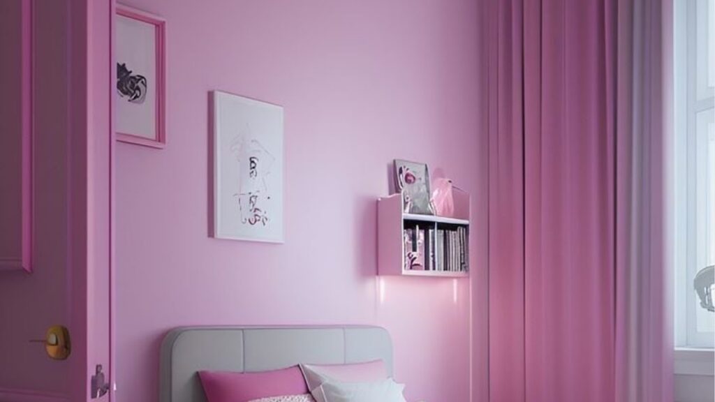 Bright Pink Color Paint