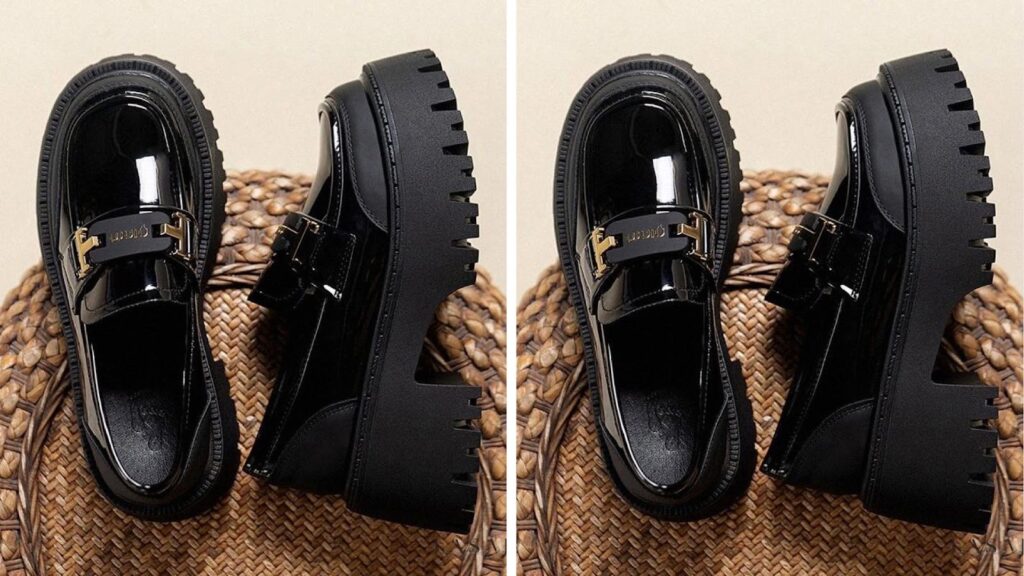 A Pair of Black Platform Shoes